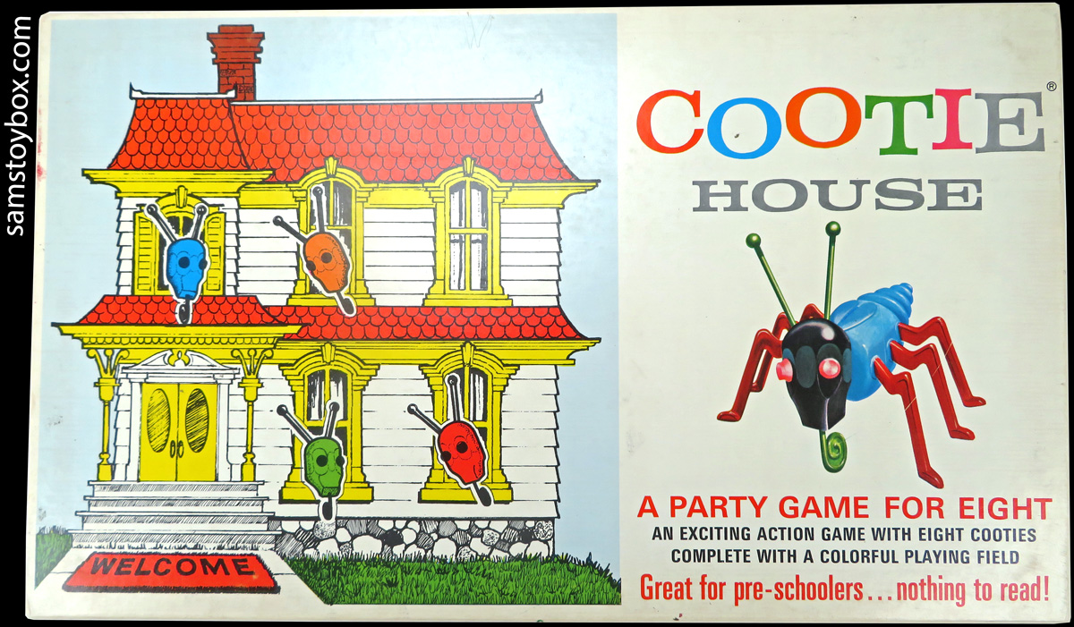 The box of a rare Cootie House Game, a Sears Exclusive