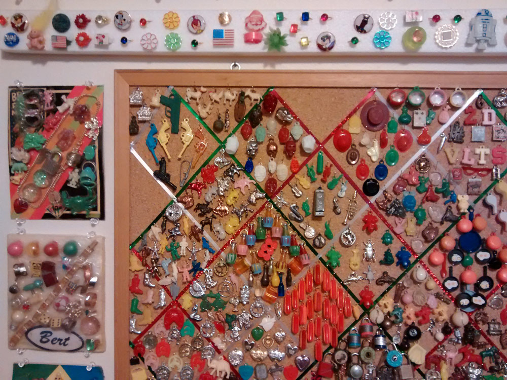 Gumball Charms middle left of the wall