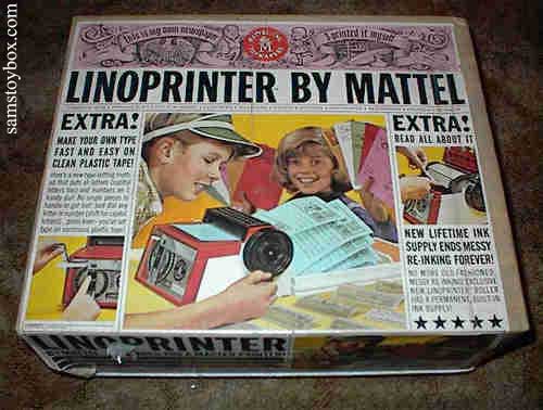 Mattel Linoprinter box