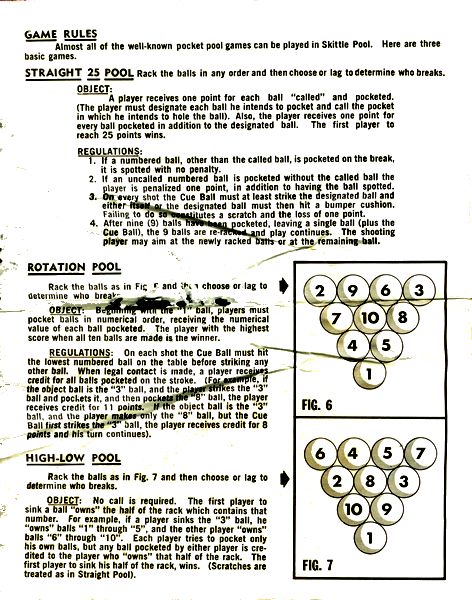 Skittle Pool Instructions - Page 4 of 4