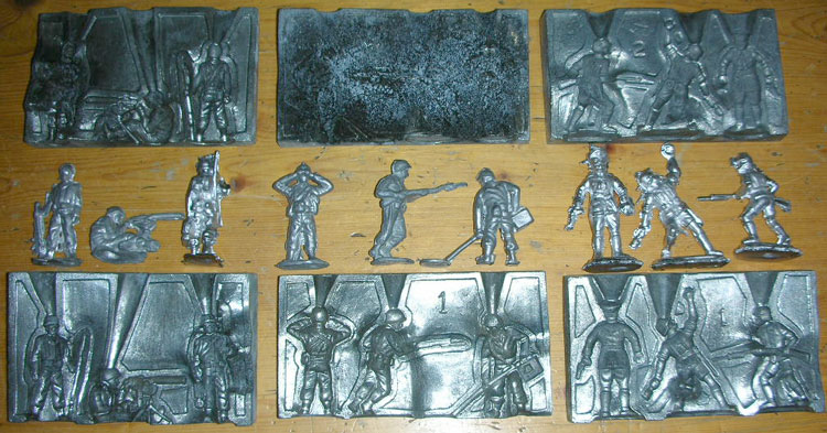 Lead Casting Set soldier molds