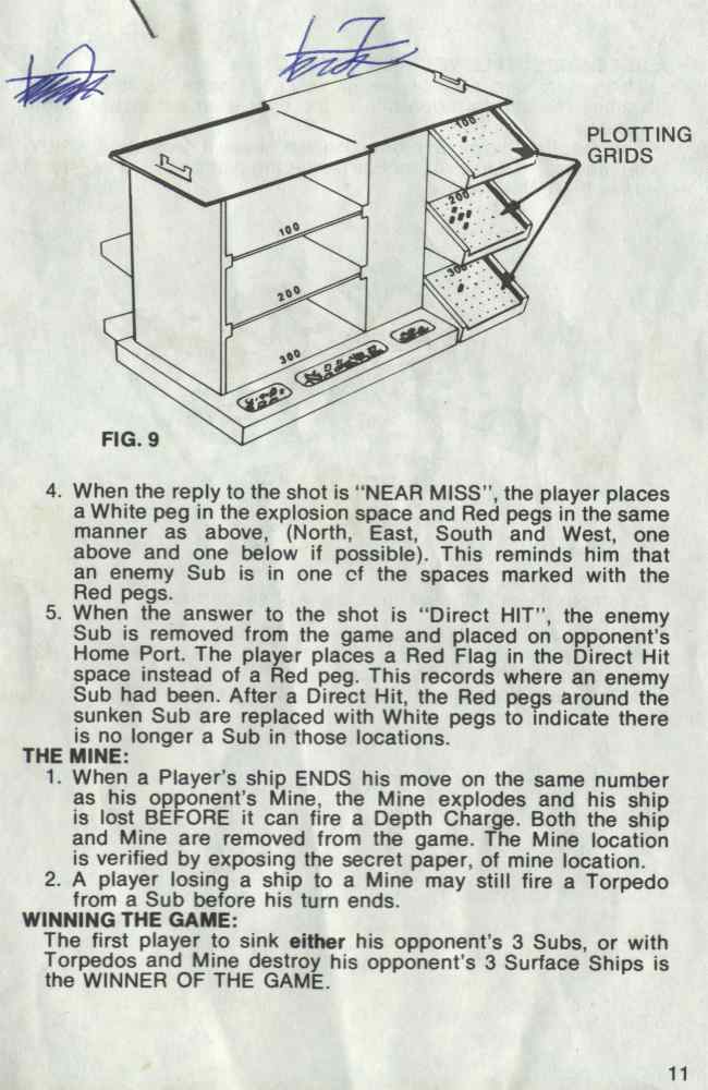 Milton Bradley Sub Search Game Instructions - Page 4 of 4